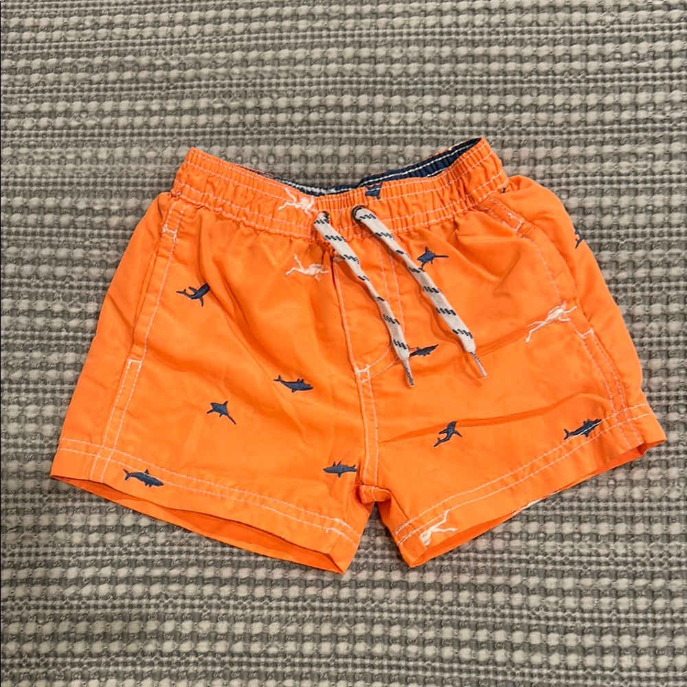 Carter's Orange Shark Swim Trunks